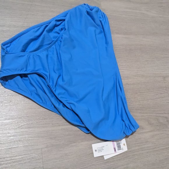 22W Blue Anne Cole  Shirred High Waist Swim Bottom - Picture 4 of 4